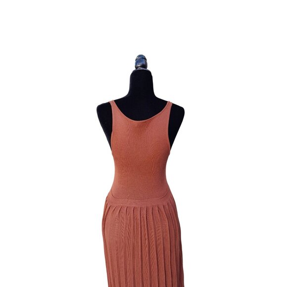 Womens Size 40/Small Elegant Viscose Pleated Evening Wedding Guest Maxi Dress - Picture 7 of 10